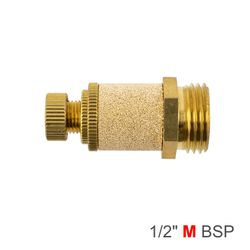 AIRCRAFT Flow Control Silencer Brass 1/2' M
